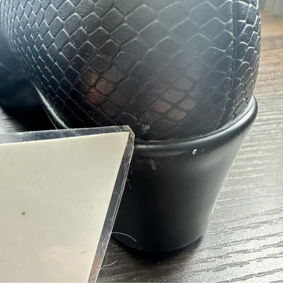 Alegria Etta Black Burnosh Snakeskin Wedge Lace Oxfords Shoes Size 9.5 / 40 - Picture 12 of 12